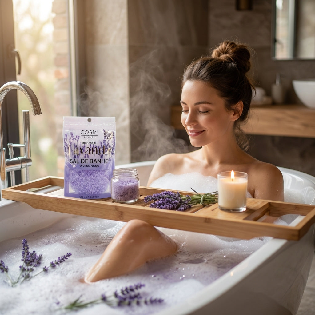 Lavender Aromatherapy Bath Salt 200g – Home Spa