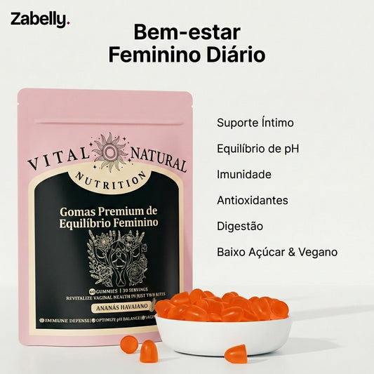 Gomas Premium para o Equilíbrio Feminino – Sabor Ananás Havaiano
