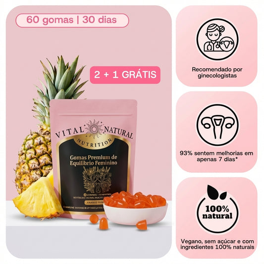 Premium Gummies for Female Balance – Hawaiian Pineapple Flavor