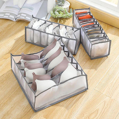 Set de 6 Organizadores de Roupa Interior – Organização Inteligente e Otimização de Espaço