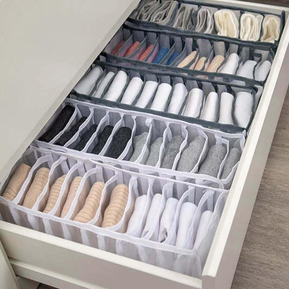 Set de 6 Organizadores de Roupa Interior – Organização Inteligente e Otimização de Espaço